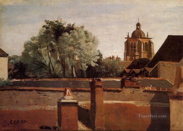 Campanario de la iglesia de Saint Paterne en Orleans plein air Romanticismo Jean Baptiste Camille Corot Pinturas al óleo